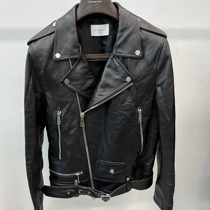 [BUNJANG] Sandro Lambskin Rider Jacket / [50] 산드로 램스킨 라이더 자켓