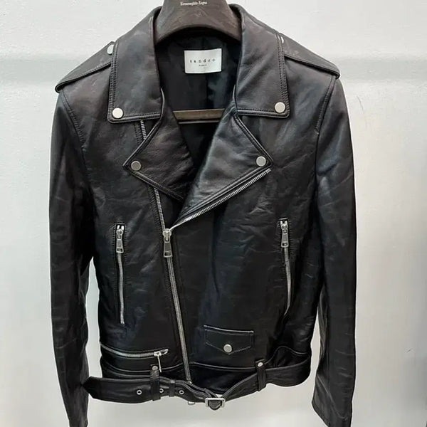 [BUNJANG] Sandro Lambskin Rider Jacket / [50] 산드로 램스킨 라이더 자켓