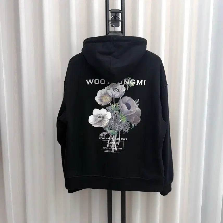 [BUNJANG] Wooyoungmi Flower Hoodie Black / [50] 우영미 플라워 후드티 블랙