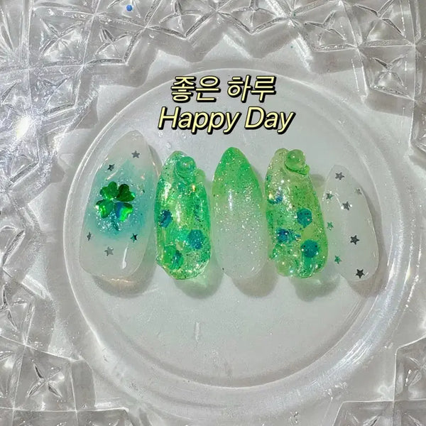 [BUNJANG] Happy Day Handmade Nail Tips - Wishcore Y2K Style / Happy day 수제네일팁/위시코어/Y2K No15