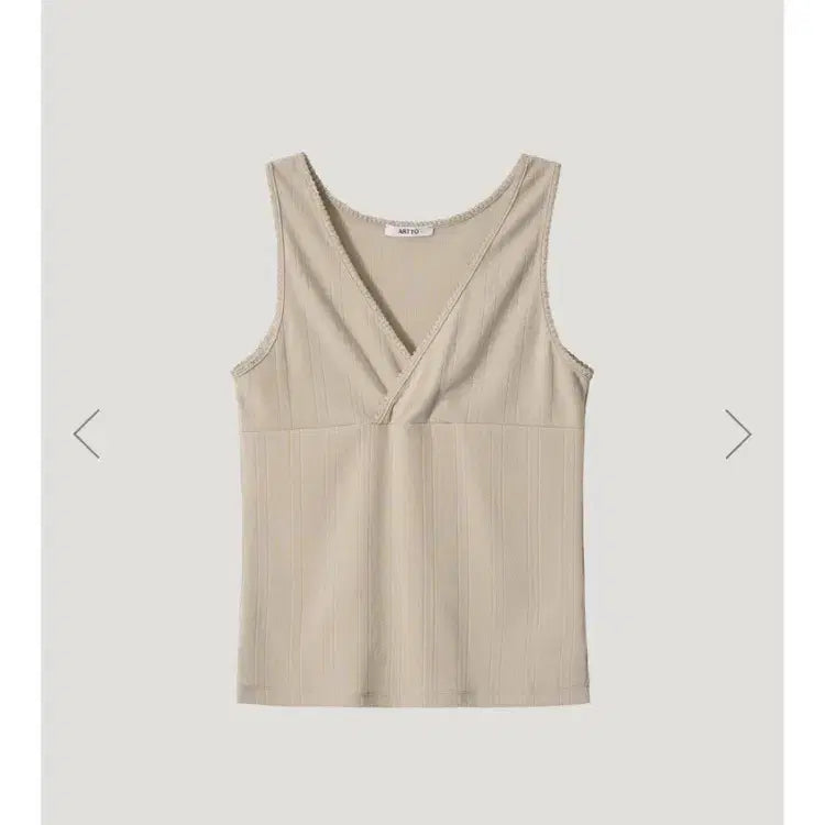 [BUNJANG] Arto Sleeveless Top - Beige / 아르토 슬리브탑 베이지