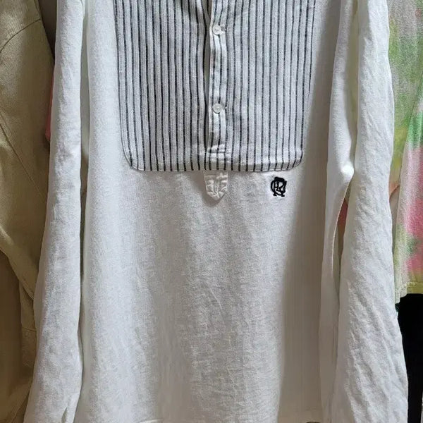 [BUNJANG] Polo Ralph Lauren Vintage Striped Henry Neck T-Shirt XL / 폴로 랄프로렌 턱시도타입 헨리넥 빈티지 스트라이프 티셔츠 XL