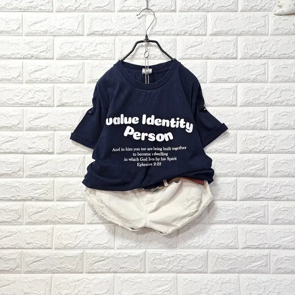 [BUNJANG] Black Graphic Print T-Shirt / 영문 프린팅 티셔츠