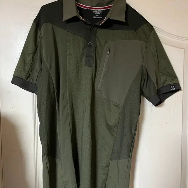 [BUNJANG] Climbuck Khaki Functional Short-Sleeve T-Shirt L / CLIM BUCK 카키색 기능성 반팔티 L