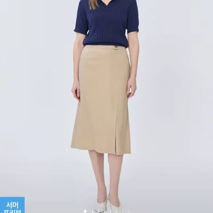 [BUNJANG] JILLSTUART Linen Skirt Beige / 질스튜어트치마