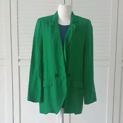 [BUNJANG] Green Linen Jacket / 그린 린넨자켓 -새제품