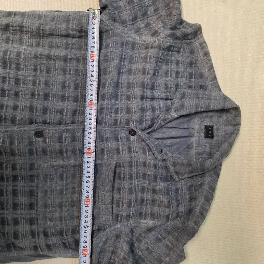 [BUNJANG] IMZ Navy Dyed Linen Shirt / IMZ 오픈카라 네이비 다이잉 린넨셔츠