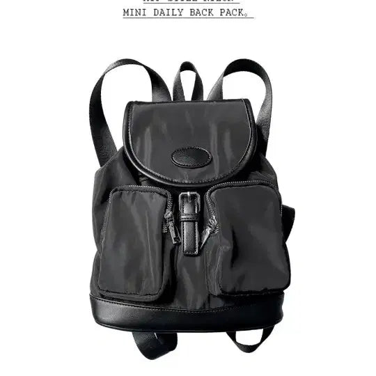 [BUNJANG] Buckle Two-Pocket Backpack / 버클 투포켓 백팩