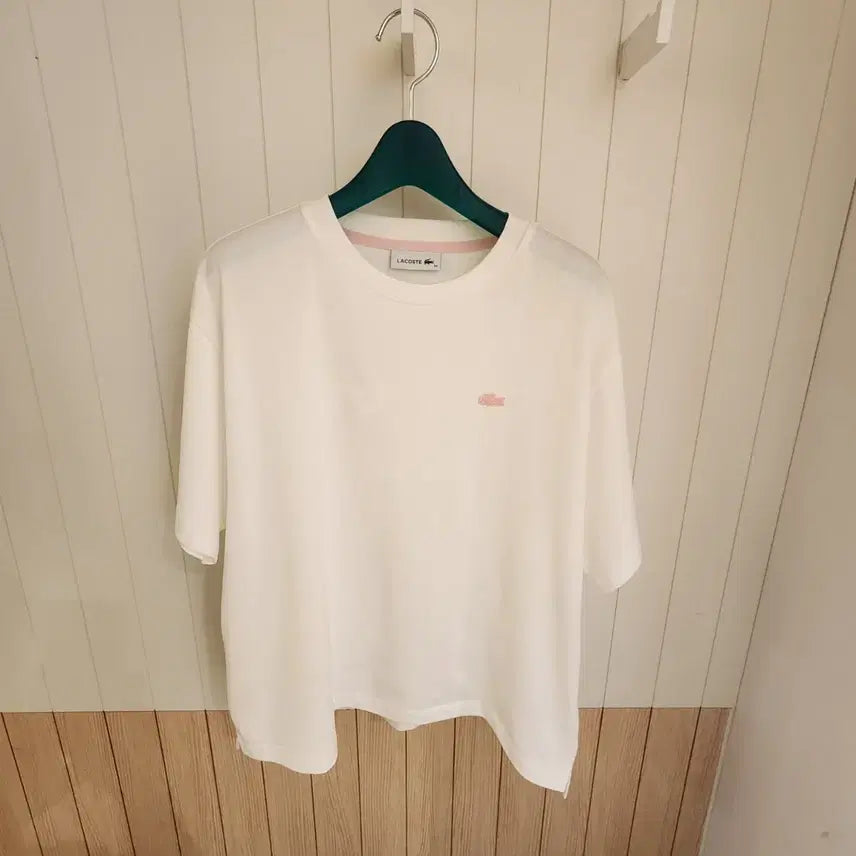 [BUNJANG] Lacoste Women's Color Croc Oversized Short Sleeve T-Shirt / (새상품) 라코스테 여성 컬러크록 반팔 티셔츠 (오버핏)