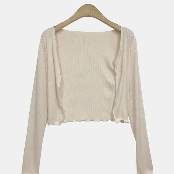 [BUNJANG] Ivory Ribbed Tank Top + Cardigan Set / 아이보리 골지 나시+가디건 세트 판매해요 :)