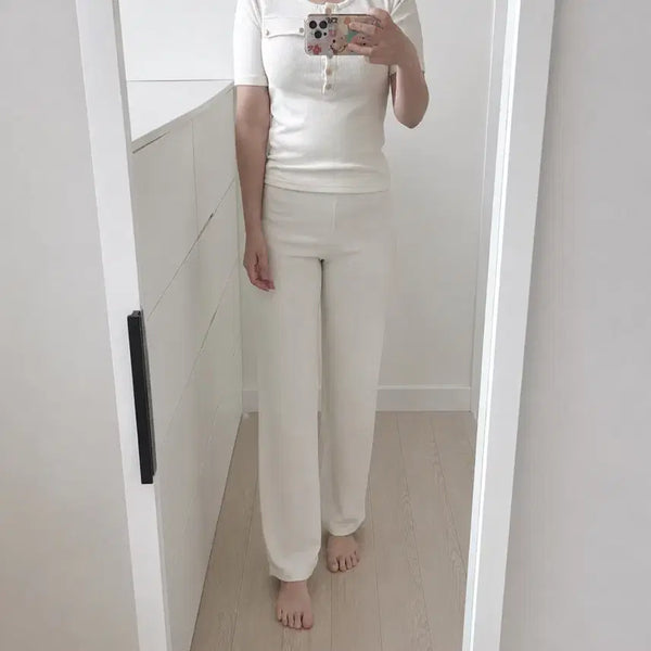 [BUNJANG] Blissmin Ribbed Two-Piece Set / 수입의류 블리스민 골지투피스