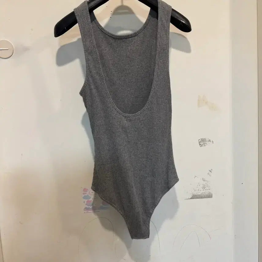 [BUNJANG] Tiger Mist Ribbed Bodysuit Grey / Tiger mist 타이거미스트 골지 바디수트