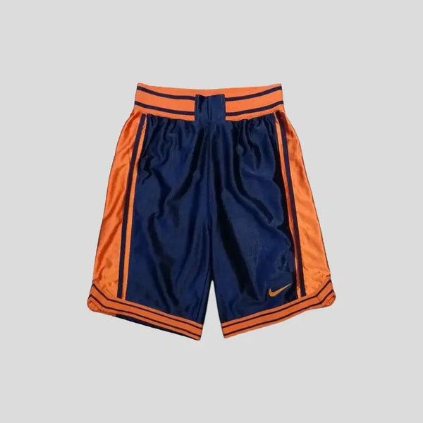 [BUNJANG] Nike JP Navy Semi-Gloss Orange Sideline Old School Jersey Basketball Shorts / 나이키 JP 네이비 반광 오렌지 사이드라인 올드스쿨 밴딩 져지 농구바지 반바지 하프팬츠 24-28