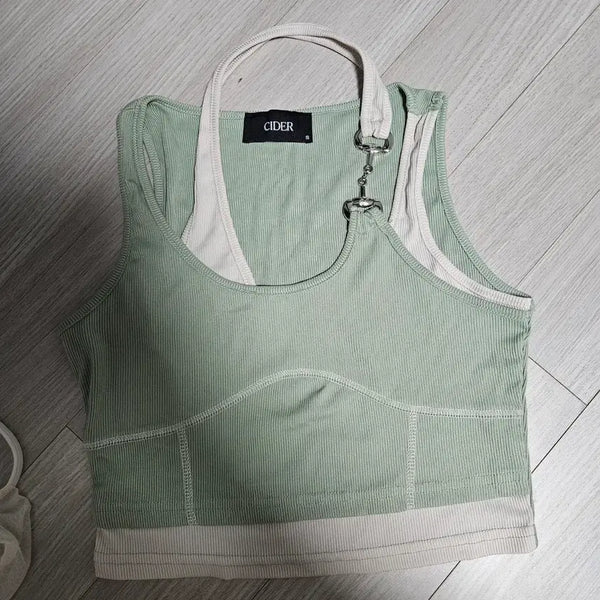 [BUNJANG] Shop Cider Sleeveless Pole Wear Top / 샵사이다 나시 폴웨어
