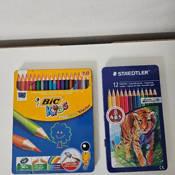 [BUNJANG] BIC Kids & Staedtler Colored Pencils Set / bic 키즈 색연필과 스테들러 색연필