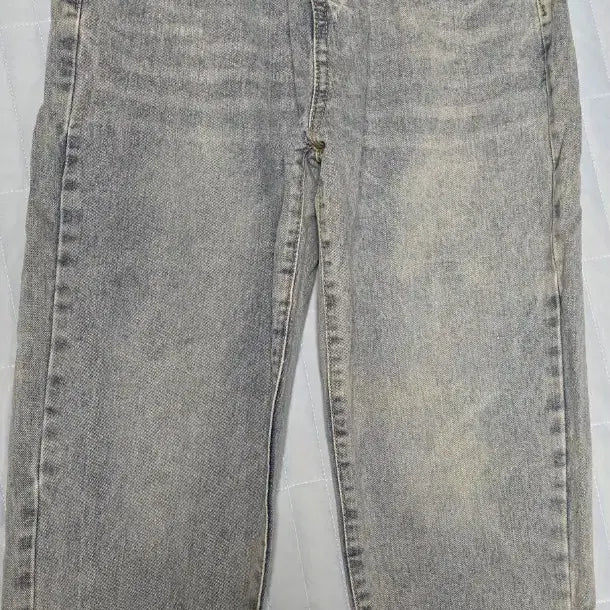 [BUNJANG] Washed Denim Banding Pants Light Blue / 워싱 데님 연청 밴딩 바지