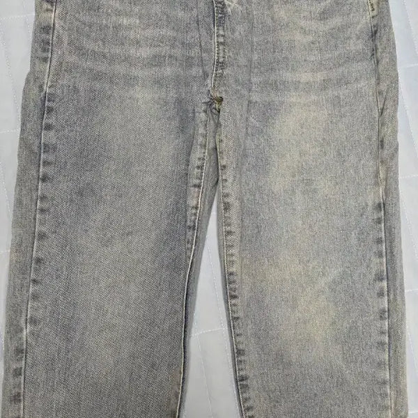 [BUNJANG] Washed Denim Banding Pants Light Blue / 워싱 데님 연청 밴딩 바지