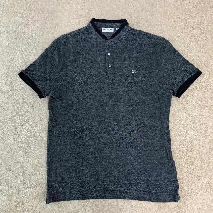 [BUNJANG] Lacoste Henry Neck Collar Polo T-Shirt Linen Cotton Blend / 라코스테 헨리넥 카라티 동일드방레(5/105) PK 폴로티셔츠