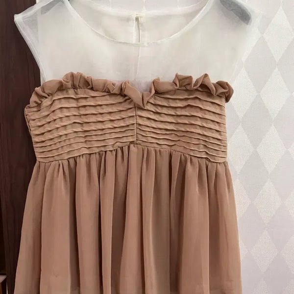 [BUNJANG] Sheer Chiffon Blouse / 시스루 쉬폰 블라우스