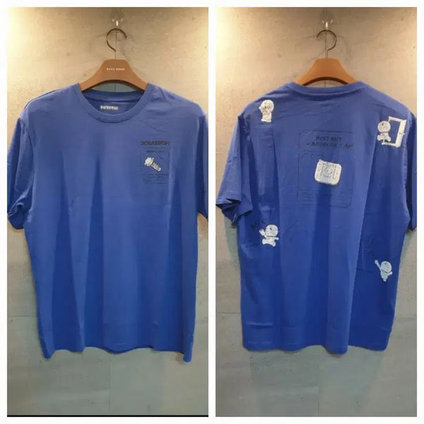 [BUNJANG] Doraemon Short Sleeve T-Shirt / 도라에몽 반팔 티셔츠. 블루.