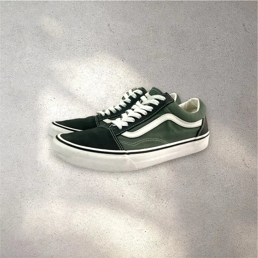 [BUNJANG] Vans ComfyCush Old Skool Green Sneakers / [270] 반스 컴피쿠시 올드스쿨 그린 스니커즈 (No.591)