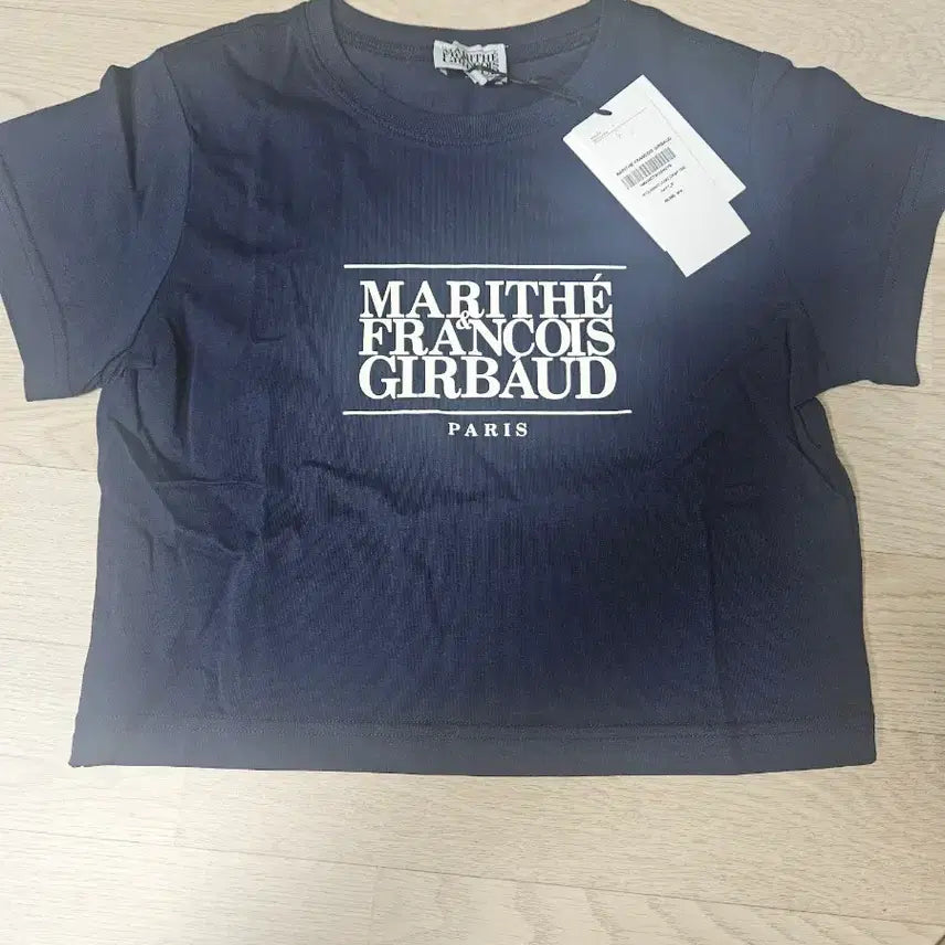 [BUNJANG] Marithe Francois Girbaud Navy Cropped T-shirt / 마리떼 프랑소와 저버 네이비 크롭티 새상품