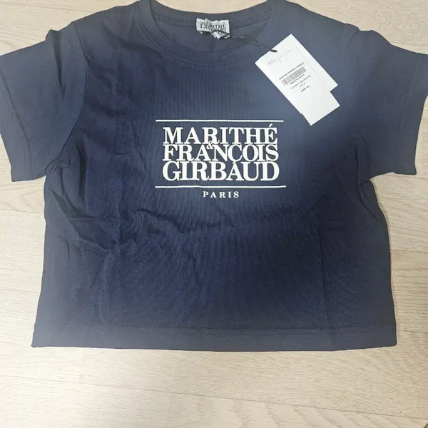 [BUNJANG] Marithe Francois Girbaud Navy Cropped T-shirt / 마리떼 프랑소와 저버 네이비 크롭티 새상품