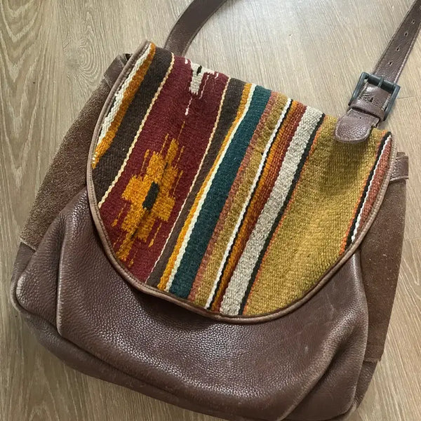 [BUNJANG] Will Navajo Pattern Leather Bag / Will 나바호 패턴 레더백