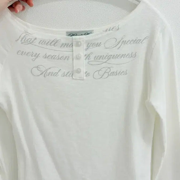 [BUNJANG] Midnight Mood White Long Sleeve / [새상품]미드나잇무드 화이트 롱슬리브