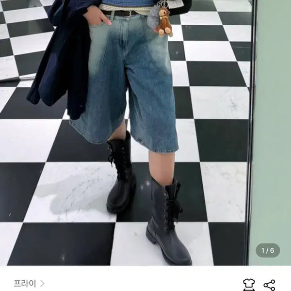 [BUNJANG] Bermuda Stitch Denim Pants (Unisex) / (새상품) 버뮤다 스티치 데님 팬츠 (남녀공용)