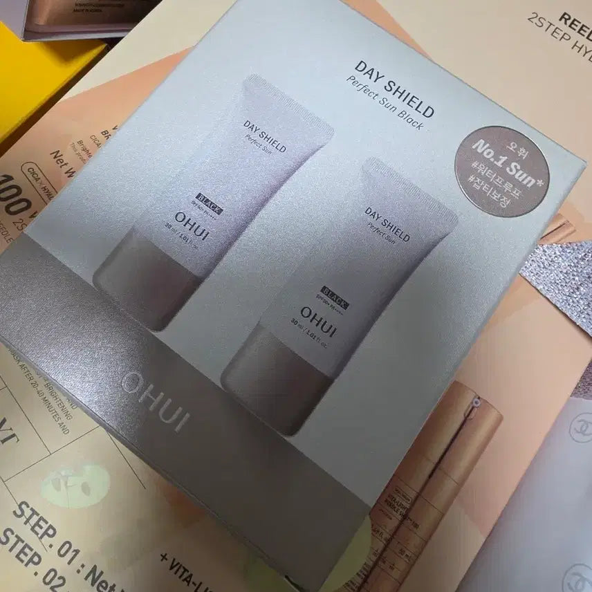[BUNJANG] O HUI Day Shield Perfect Sun Black Duo Set / 오휘 데이쉴드 퍼펙트 선 블랙 듀오 기획