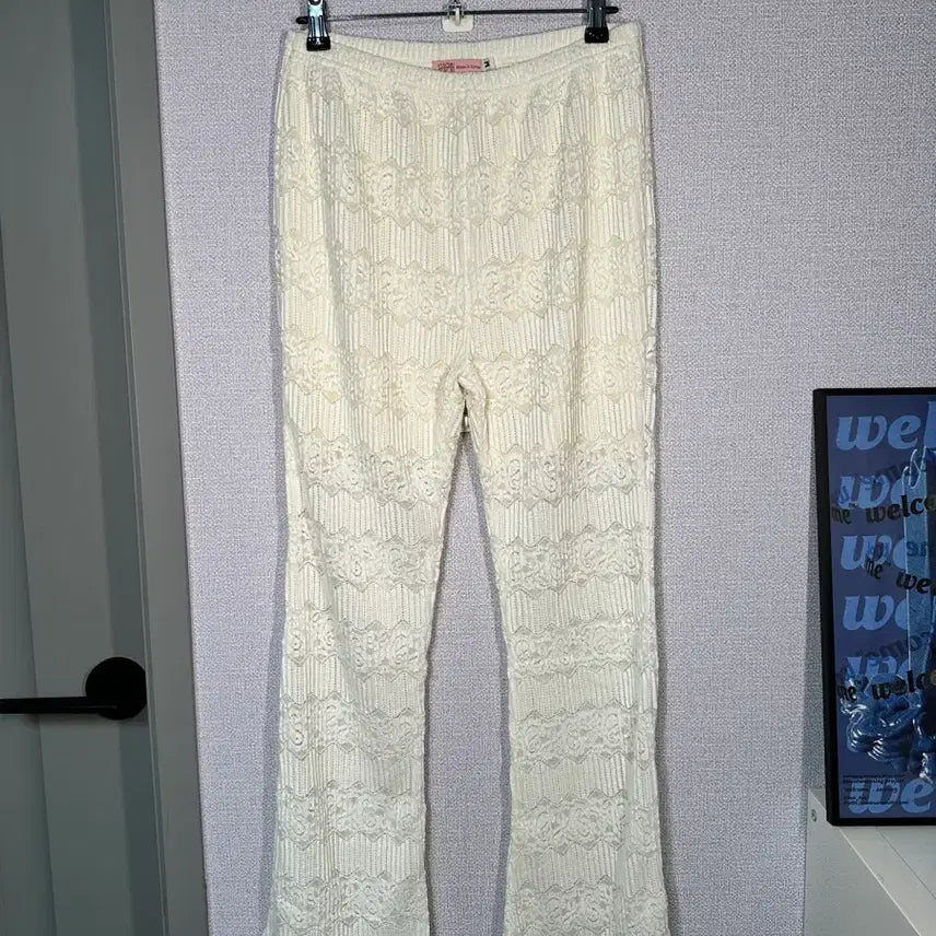 [BUNJANG] Isovi Ivory Lace Pants / 새상품) 이소비 아이보리 레이스 바지