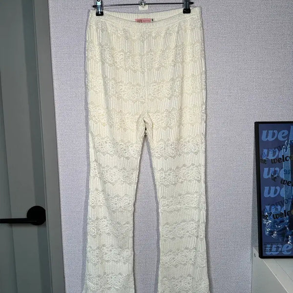 [BUNJANG] Isovi Ivory Lace Pants / 새상품) 이소비 아이보리 레이스 바지