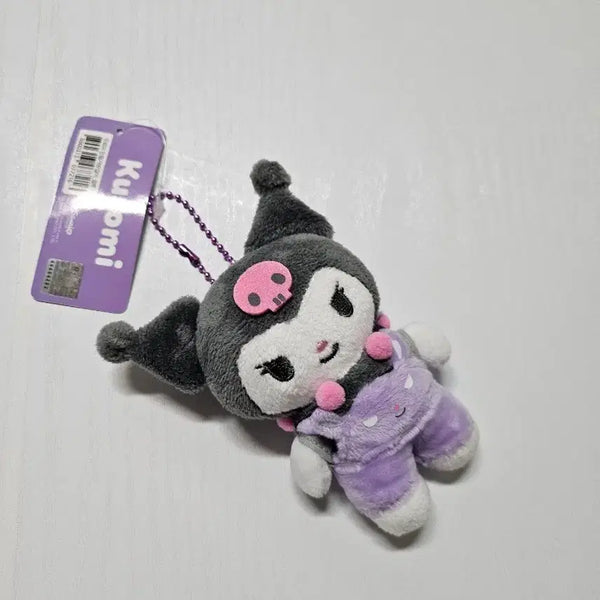 [BUNJANG] Sanrio Kuromi Overalls Doll Keychain / (새상품) 산리오 정품 쿠로미 멜빵 인형 키링