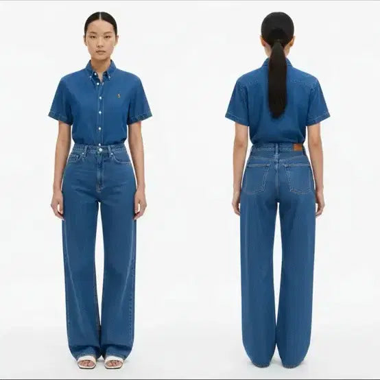 [BUNJANG] Polo Ralph Lauren Denim Short Sleeve Shirt / 폴로 데님 반팔 셔츠