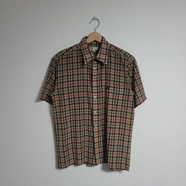 [BUNJANG] DAKS London Check Short Sleeve Shirt - Size 95 / (95) DAKS 닥스 런던 체크 반팔 셔츠 남방