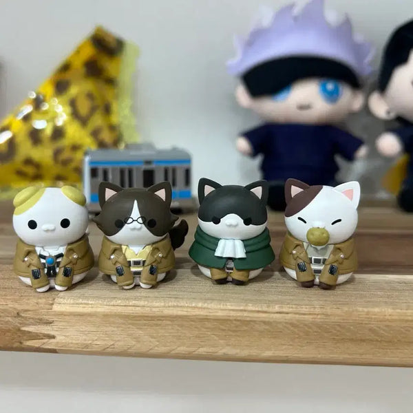 [BUNJANG] Attack on Titan Megacat Figure Set (4 types) / 진격의거인 메가캣 4종 진격거 메가캣