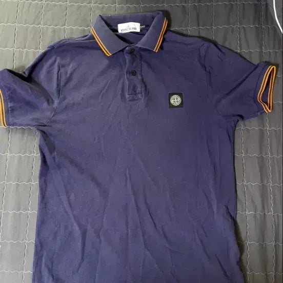 [BUNJANG] Stone Island Navy Polo T-Shirt Size M / 스톤아일랜드 네이비 카라티 M사이즈