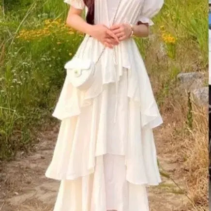 [BUNJANG] Mary Yoon Ruffle Long Dress / 메리윤 캉캉이 원피스