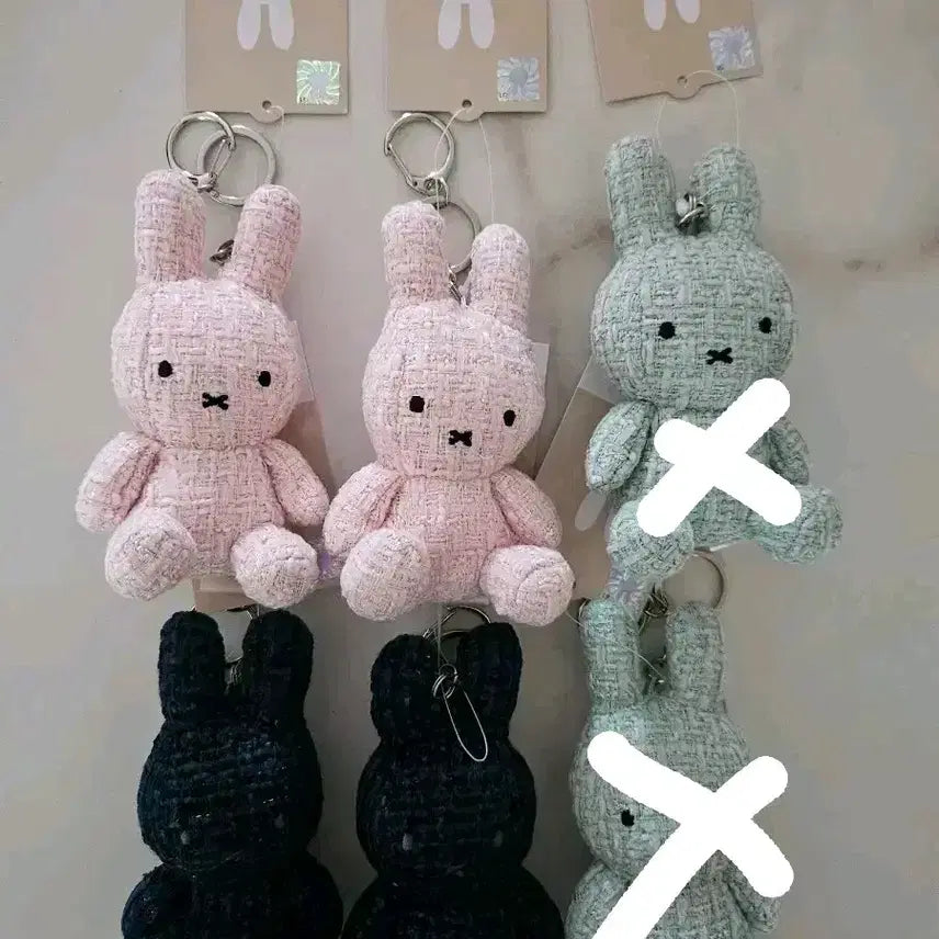[BUNJANG] Miffy Tweed Doll Keyring / (정품) 트위드 미피 인형 키링(개단가)