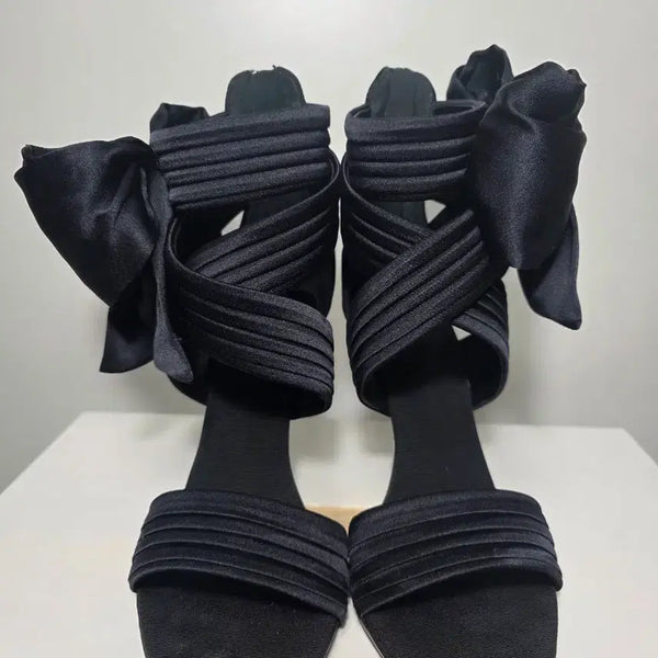 [BUNJANG] Giuseppe Zanotti Silk Strap Heeled Sandals / 쥬세페자노티 실크 스트랩 힐샌들