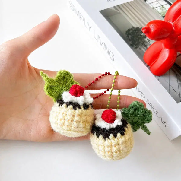 [BUNJANG] Handmade Knitted Pudding Keychain / 행운 뽑기!!  뜨개푸딩 키링