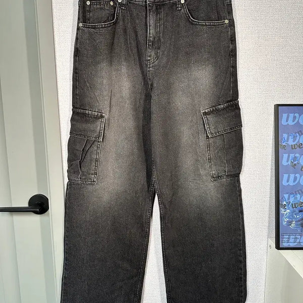 [BUNJANG] W&P HOUSE Black Denim Cargo Pants / 새상품) W&P HOUSE 블랙 데님 카고 바지