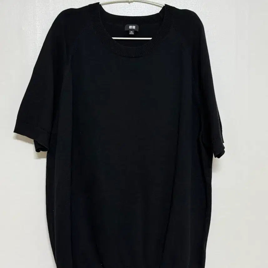 [BUNJANG] Uniqlo Short Sleeve Knit Black 110 / 유니클로 반팔 니트 블랙