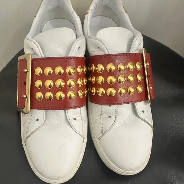 [BUNJANG] Burberry Buckle Stud Sneakers Size 35 (225-230) / 정품 버버리 버클 스터드 스니커즈 신발 35/225~230추천