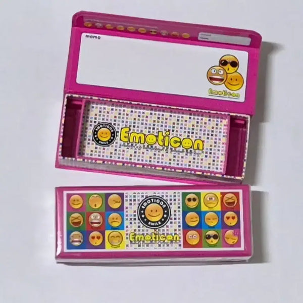 [BUNJANG] Emoticon Plush 2-Tier Pencil Case / 고전문구 이모티콘 폭신 지함필통
