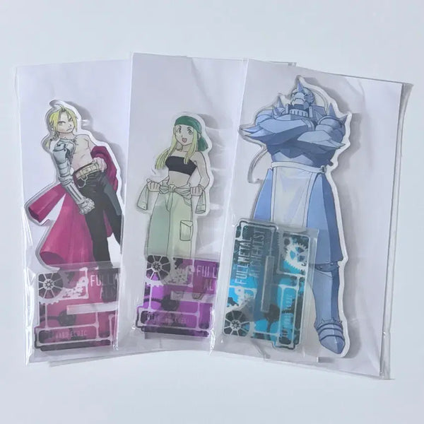 [BUNJANG] Fullmetal Alchemist Original Art Exhibition Acrylic Stand Set (Edward, Alphonse, Winry) / 강철의 연금술사 아크릴 스탠드 원화전 에드워드 알폰스 윈리 3종 세트