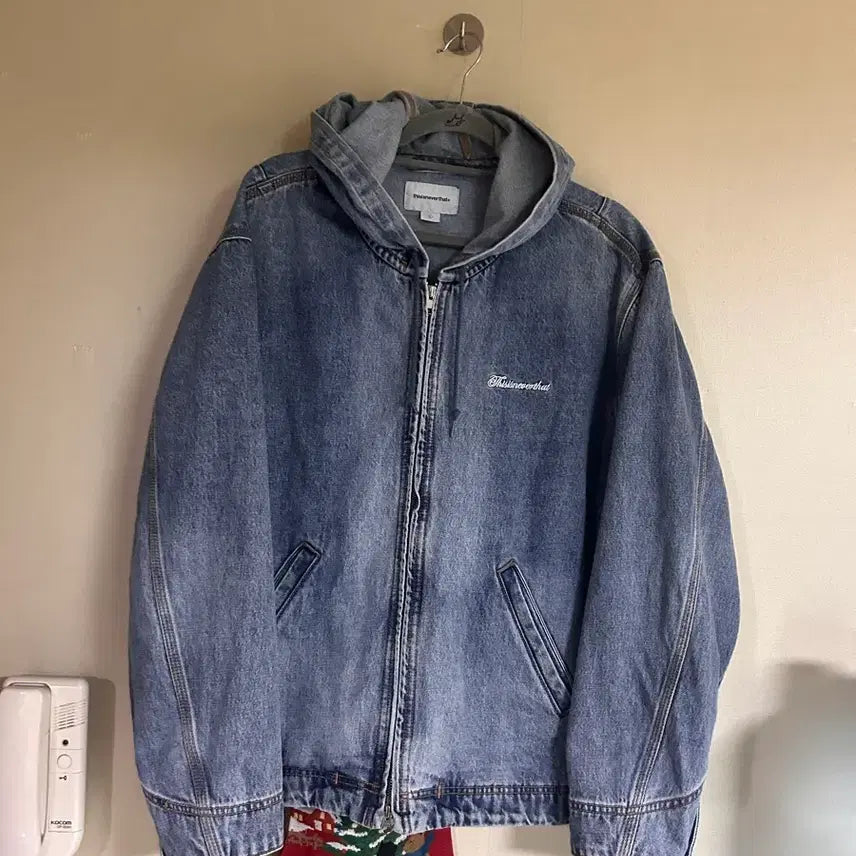 [BUNJANG] thisisneverthat Denim Hooded Zip-Up Jacket / 디스이즈네버댓 데님 후드 집업