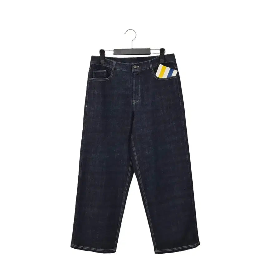 [BUNJANG] iSAE Deep Indigo Wide Cut-off Jeans / #iSAE 이새 딥인디고 와이드 컷오프 매장정품 d471