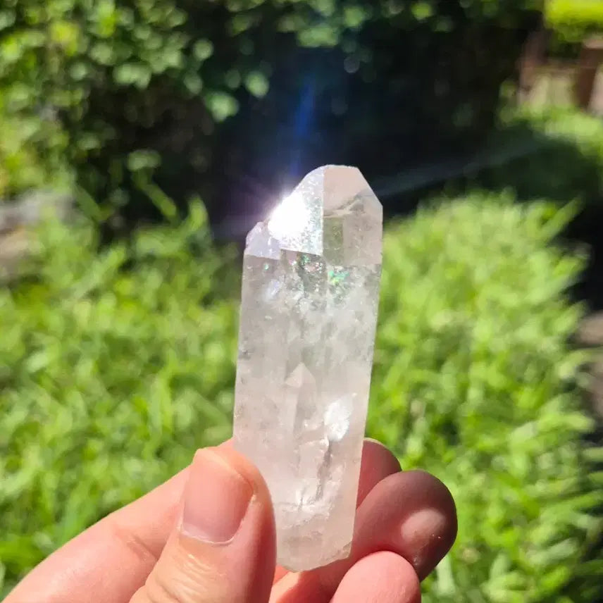 [BUNJANG] Rainbow Clear Quartz Crystal Point, Brazil / 하루만 특가 무지개! 레인보우 백수정 원석 브라질산 결정 포인트 광물